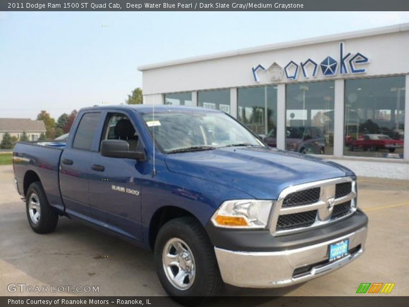 Deep Water Blue Pearl / Dark Slate Gray/Medium Graystone 2011 Dodge Ram 1500 ST Quad Cab