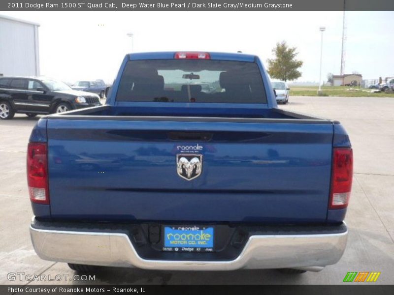 Deep Water Blue Pearl / Dark Slate Gray/Medium Graystone 2011 Dodge Ram 1500 ST Quad Cab