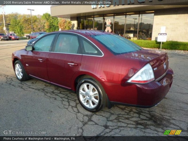 Merlot Metallic / Medium Light Stone 2008 Mercury Sable Premier AWD Sedan