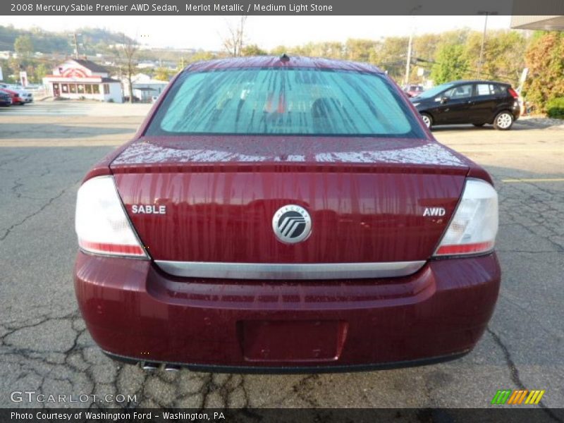 Merlot Metallic / Medium Light Stone 2008 Mercury Sable Premier AWD Sedan