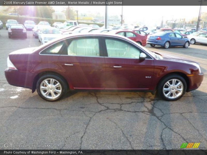 Merlot Metallic / Medium Light Stone 2008 Mercury Sable Premier AWD Sedan