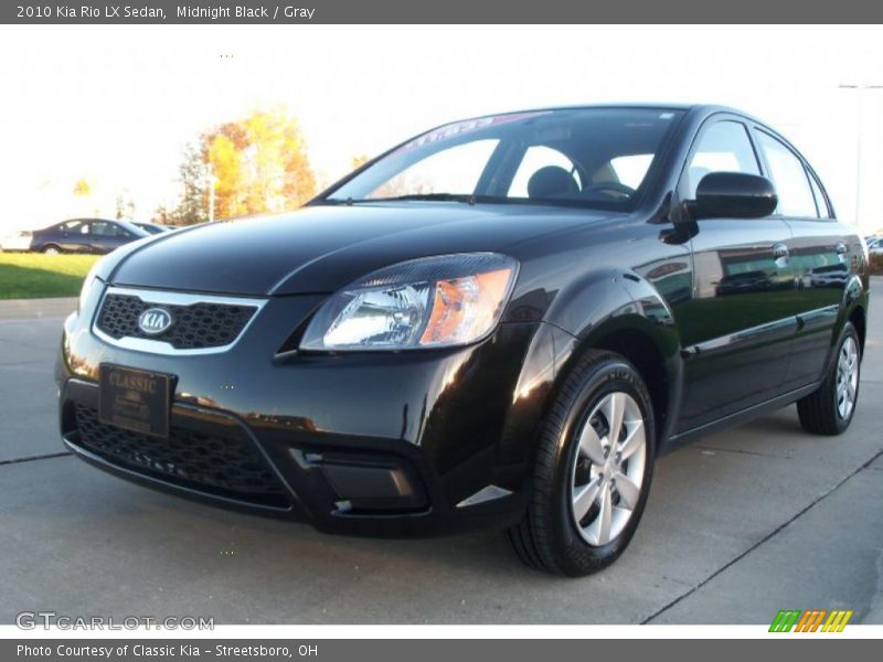 Midnight Black / Gray 2010 Kia Rio LX Sedan
