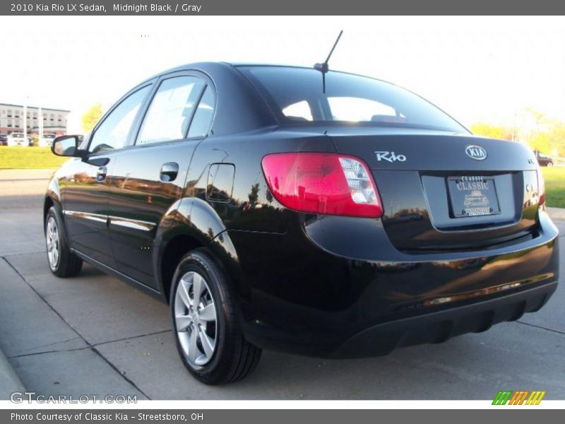 Midnight Black / Gray 2010 Kia Rio LX Sedan