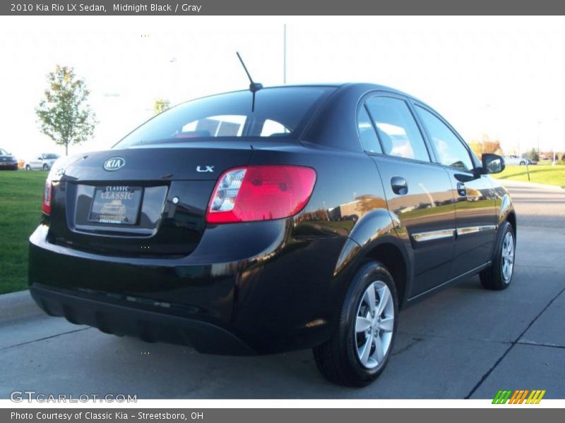 Midnight Black / Gray 2010 Kia Rio LX Sedan