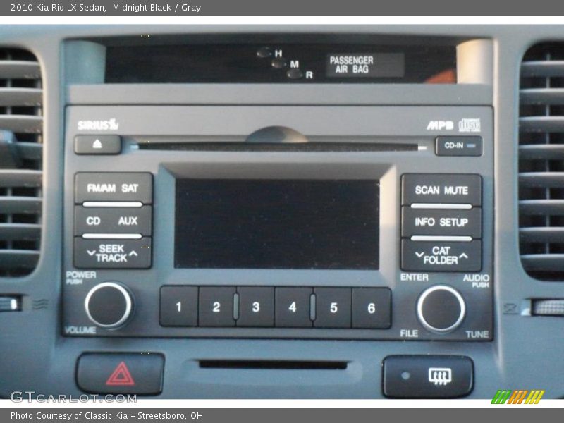 Controls of 2010 Rio LX Sedan