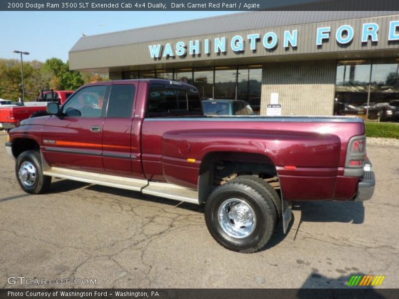 Dark Garnet Red Pearl / Agate 2000 Dodge Ram 3500 SLT Extended Cab 4x4 Dually