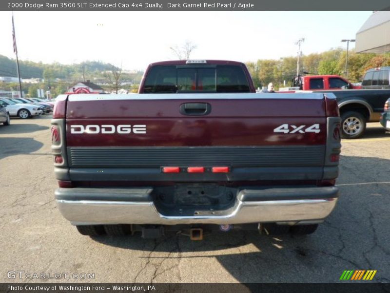 Dark Garnet Red Pearl / Agate 2000 Dodge Ram 3500 SLT Extended Cab 4x4 Dually