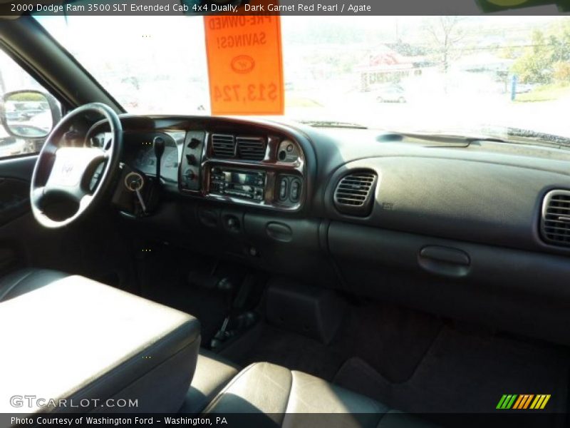 Dark Garnet Red Pearl / Agate 2000 Dodge Ram 3500 SLT Extended Cab 4x4 Dually