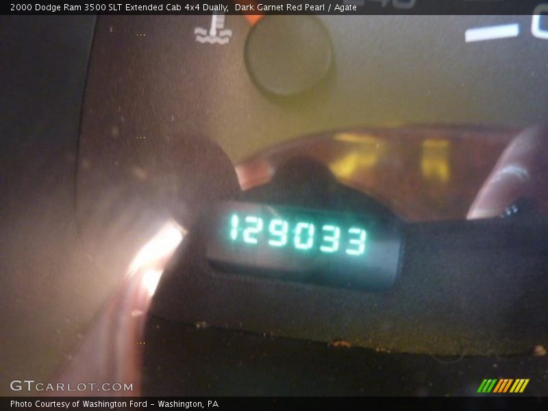 Dark Garnet Red Pearl / Agate 2000 Dodge Ram 3500 SLT Extended Cab 4x4 Dually