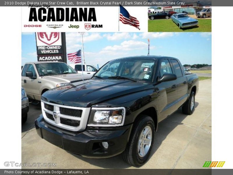 Brilliant Black Crystal Pearl / Dark Slate Gray/Medium Slate Gray 2010 Dodge Dakota Lone Star Crew Cab