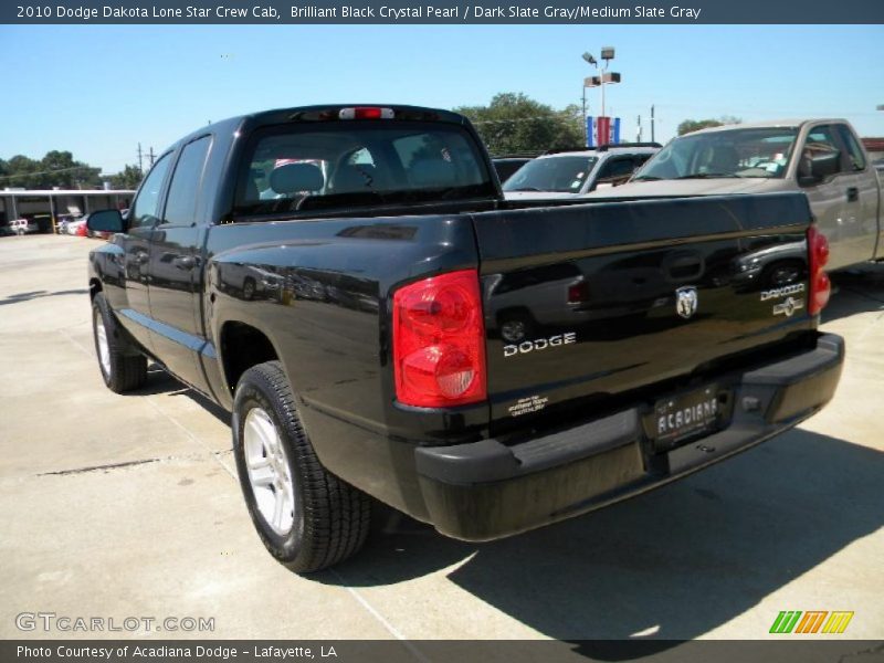 Brilliant Black Crystal Pearl / Dark Slate Gray/Medium Slate Gray 2010 Dodge Dakota Lone Star Crew Cab