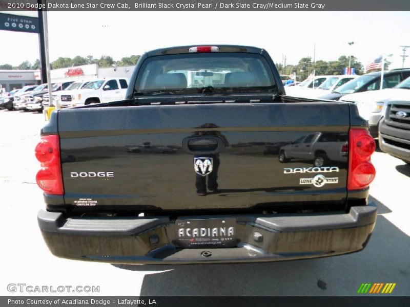 Brilliant Black Crystal Pearl / Dark Slate Gray/Medium Slate Gray 2010 Dodge Dakota Lone Star Crew Cab