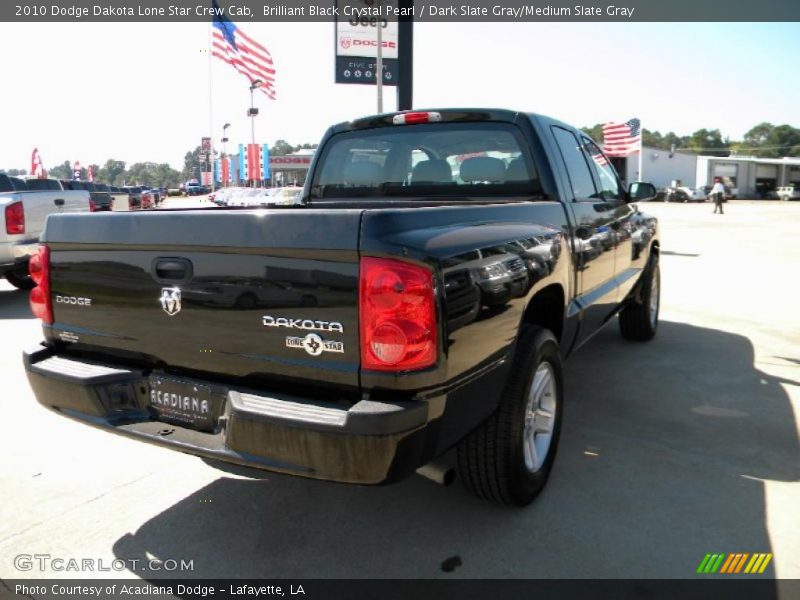 Brilliant Black Crystal Pearl / Dark Slate Gray/Medium Slate Gray 2010 Dodge Dakota Lone Star Crew Cab