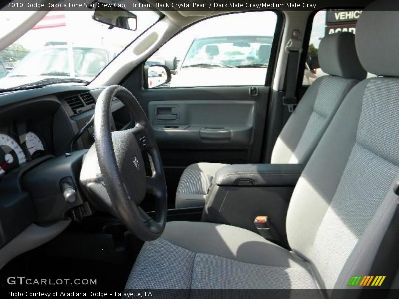 Brilliant Black Crystal Pearl / Dark Slate Gray/Medium Slate Gray 2010 Dodge Dakota Lone Star Crew Cab