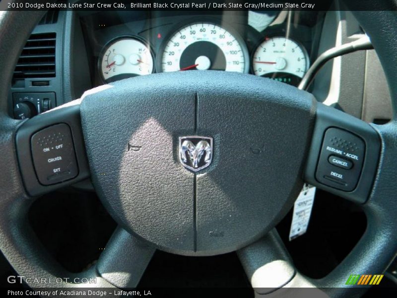 Brilliant Black Crystal Pearl / Dark Slate Gray/Medium Slate Gray 2010 Dodge Dakota Lone Star Crew Cab