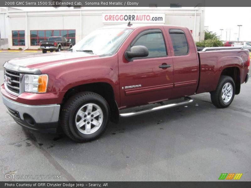 Sonoma Red Metallic / Ebony 2008 GMC Sierra 1500 SLE Extended Cab