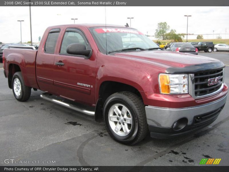 Sonoma Red Metallic / Ebony 2008 GMC Sierra 1500 SLE Extended Cab