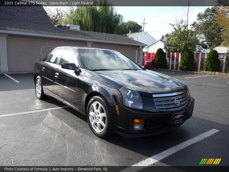 Sable Black / Light Neutral 2003 Cadillac CTS Sedan