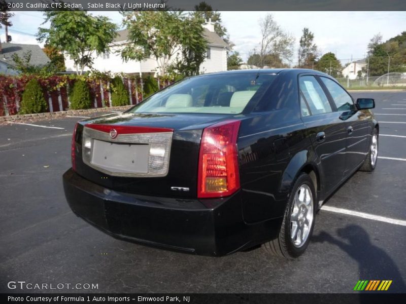 Sable Black / Light Neutral 2003 Cadillac CTS Sedan