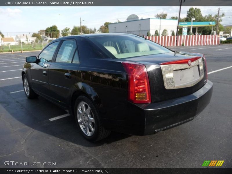 Sable Black / Light Neutral 2003 Cadillac CTS Sedan