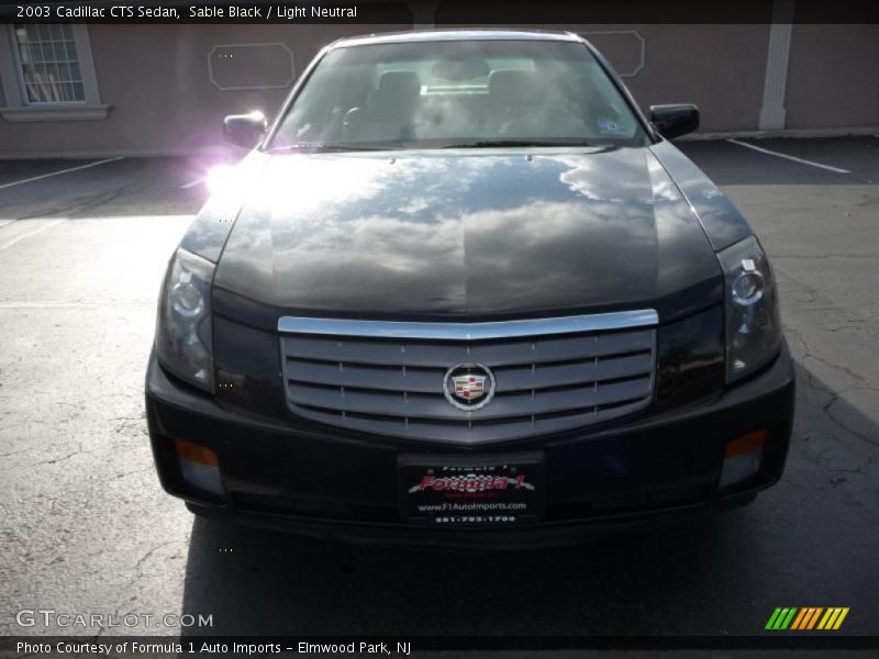 Sable Black / Light Neutral 2003 Cadillac CTS Sedan