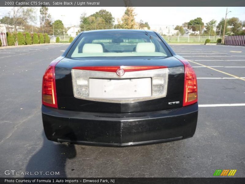 Sable Black / Light Neutral 2003 Cadillac CTS Sedan