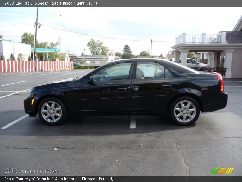 Sable Black / Light Neutral 2003 Cadillac CTS Sedan
