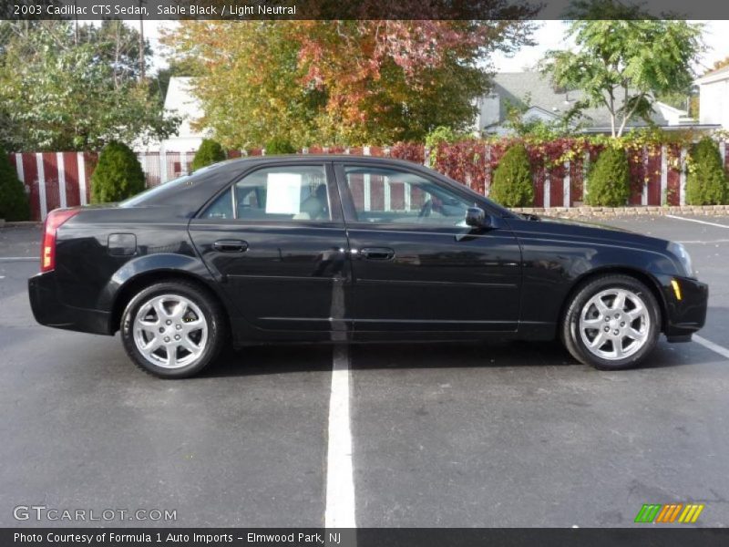 Sable Black / Light Neutral 2003 Cadillac CTS Sedan