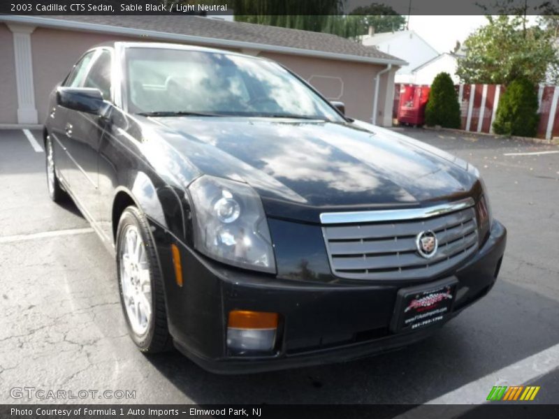 Sable Black / Light Neutral 2003 Cadillac CTS Sedan