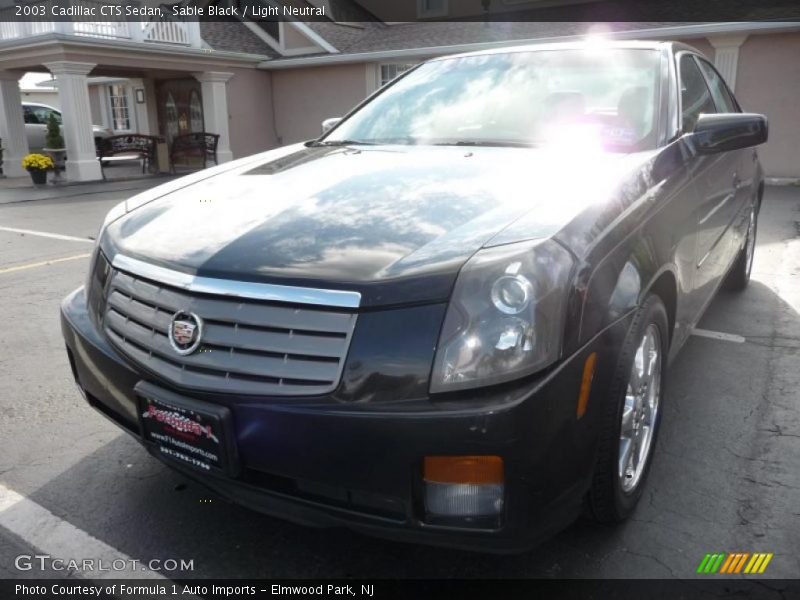 Sable Black / Light Neutral 2003 Cadillac CTS Sedan