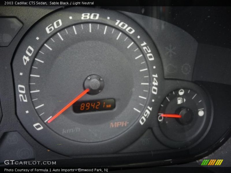 Sable Black / Light Neutral 2003 Cadillac CTS Sedan