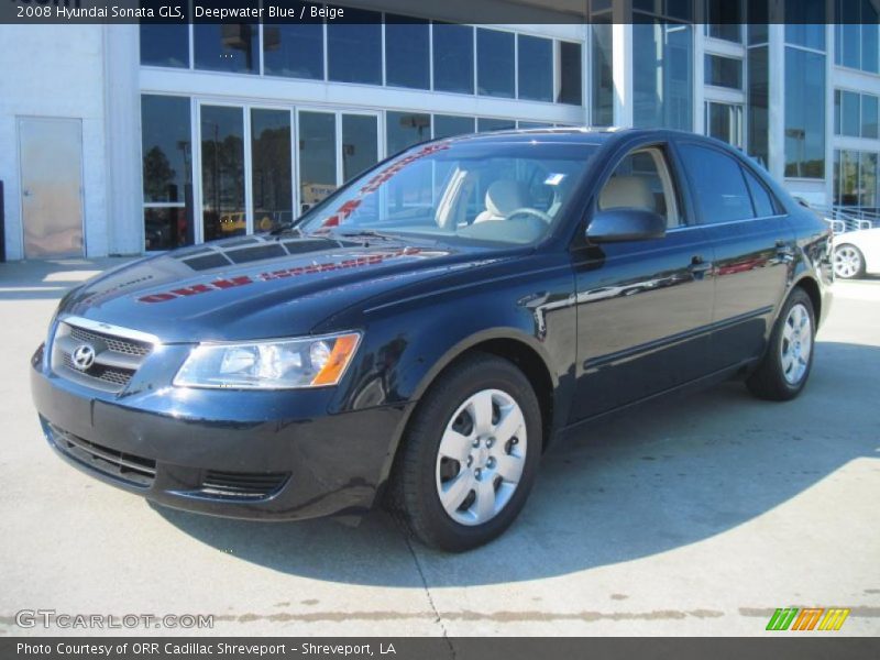 Deepwater Blue / Beige 2008 Hyundai Sonata GLS