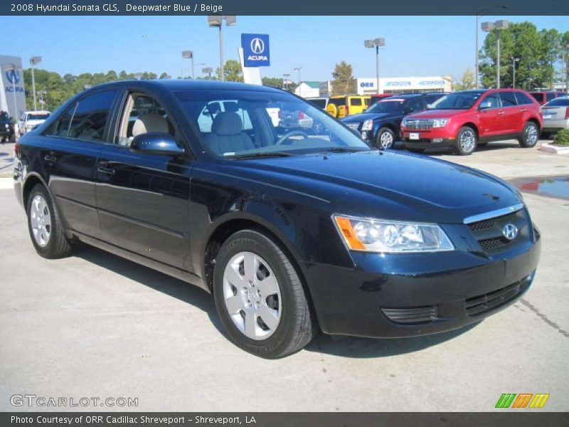 Deepwater Blue / Beige 2008 Hyundai Sonata GLS