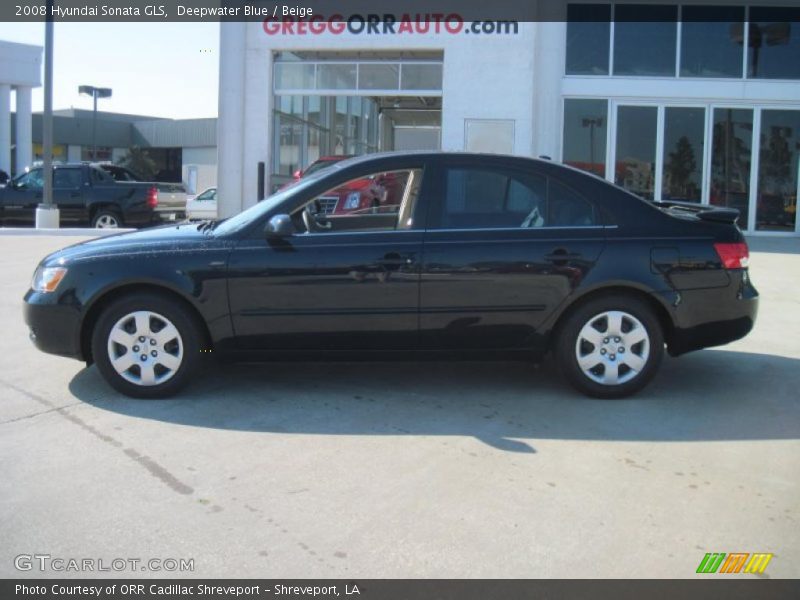 Deepwater Blue / Beige 2008 Hyundai Sonata GLS
