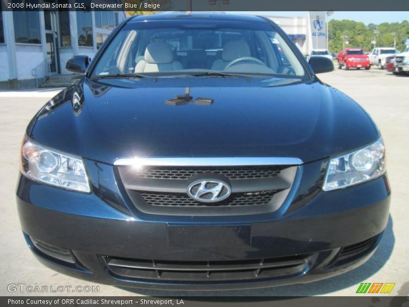 Deepwater Blue / Beige 2008 Hyundai Sonata GLS