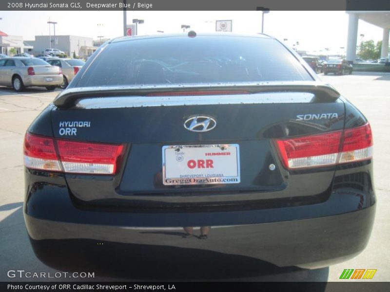Deepwater Blue / Beige 2008 Hyundai Sonata GLS