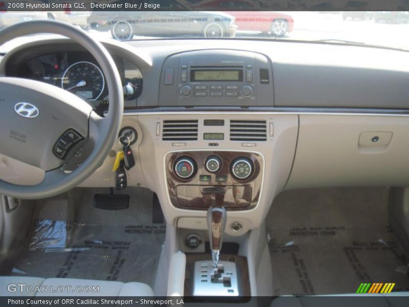 Deepwater Blue / Beige 2008 Hyundai Sonata GLS