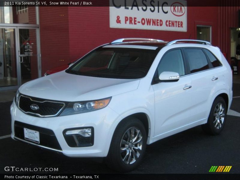 Snow White Pearl / Black 2011 Kia Sorento SX V6