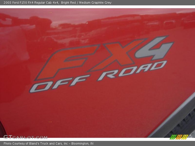 Bright Red / Medium Graphite Grey 2003 Ford F150 FX4 Regular Cab 4x4