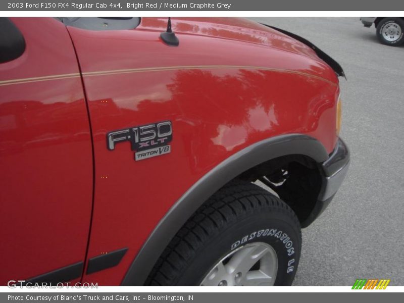 Bright Red / Medium Graphite Grey 2003 Ford F150 FX4 Regular Cab 4x4