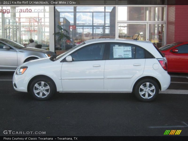 Clear White / Gray 2011 Kia Rio Rio5 LX Hatchback