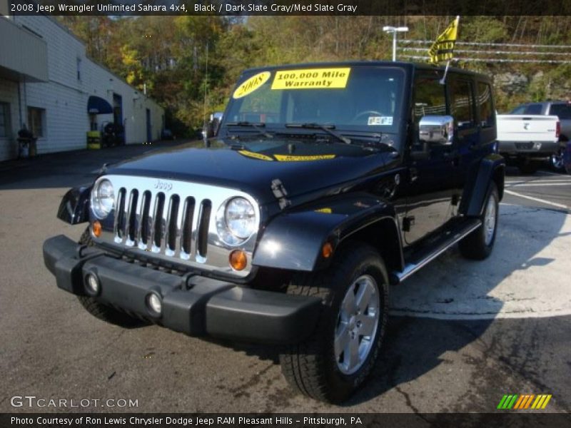 Black / Dark Slate Gray/Med Slate Gray 2008 Jeep Wrangler Unlimited Sahara 4x4