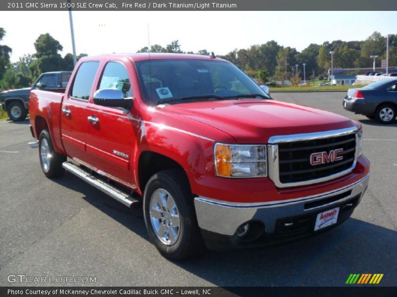 Fire Red / Dark Titanium/Light Titanium 2011 GMC Sierra 1500 SLE Crew Cab