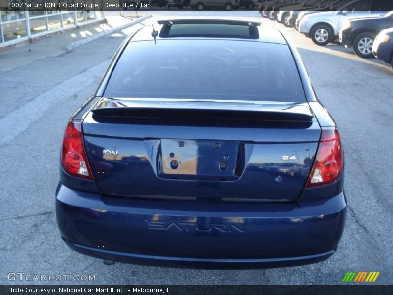 Deep Blue / Tan 2007 Saturn ION 3 Quad Coupe