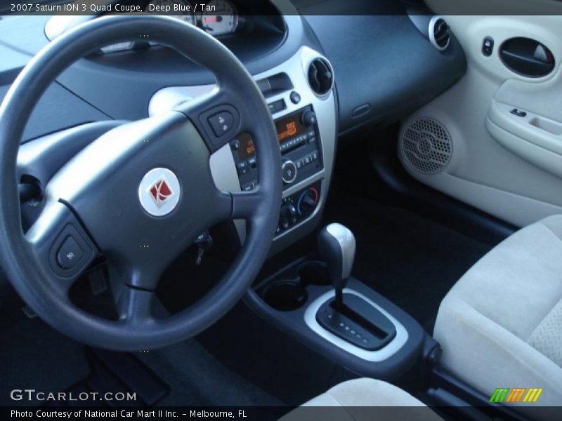  2007 ION 3 Quad Coupe Tan Interior