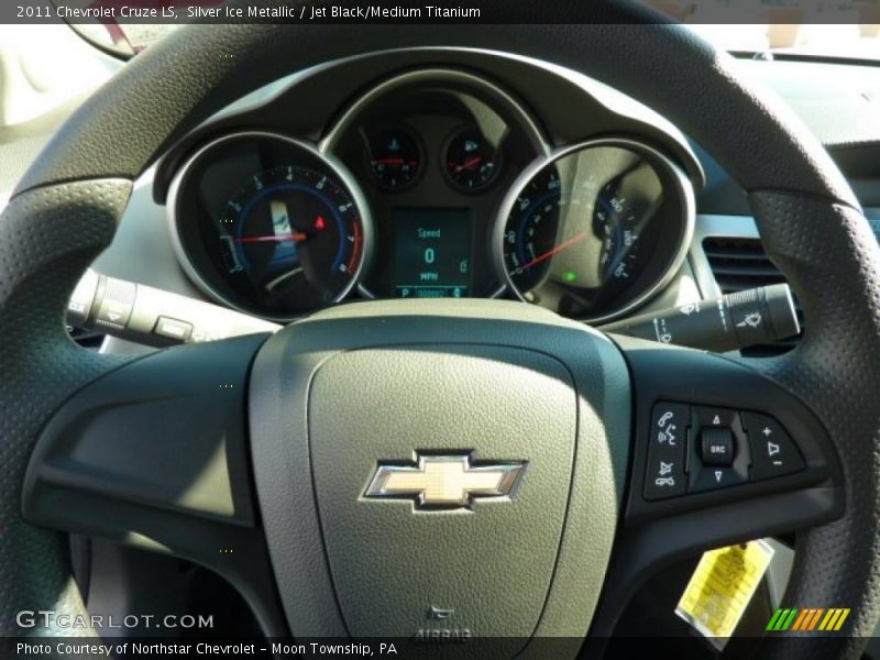 Silver Ice Metallic / Jet Black/Medium Titanium 2011 Chevrolet Cruze LS