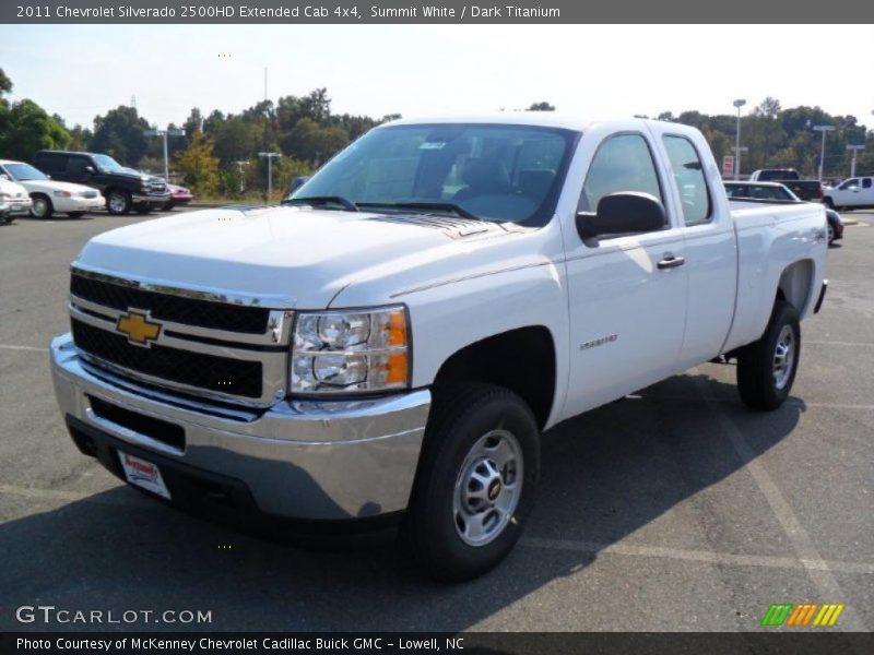 Summit White / Dark Titanium 2011 Chevrolet Silverado 2500HD Extended Cab 4x4