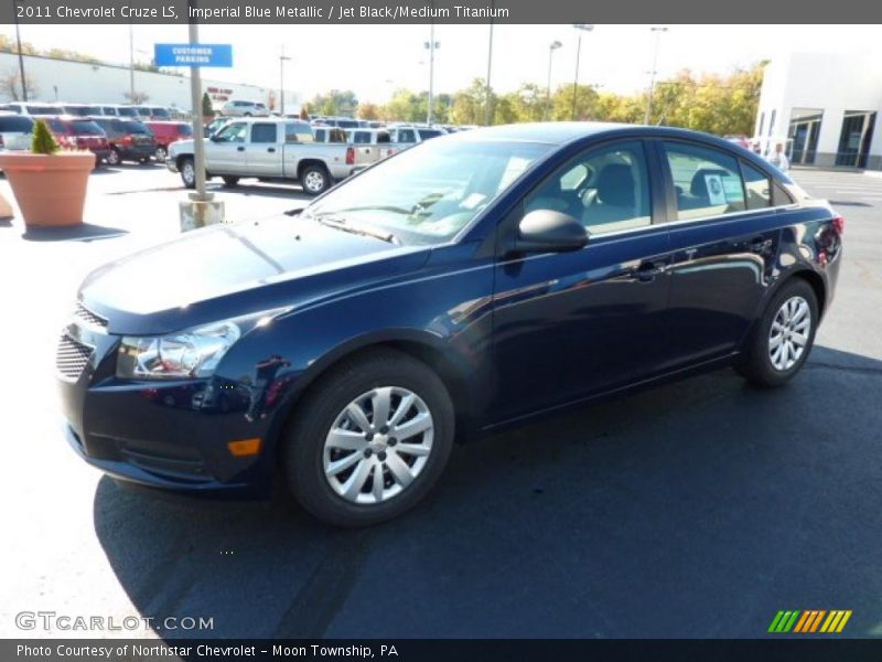 Imperial Blue Metallic / Jet Black/Medium Titanium 2011 Chevrolet Cruze LS