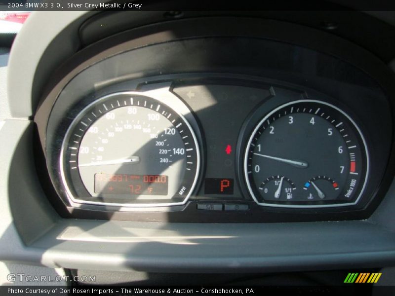 Silver Grey Metallic / Grey 2004 BMW X3 3.0i