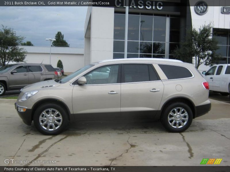 Gold Mist Metallic / Cashmere/Cocoa 2011 Buick Enclave CXL
